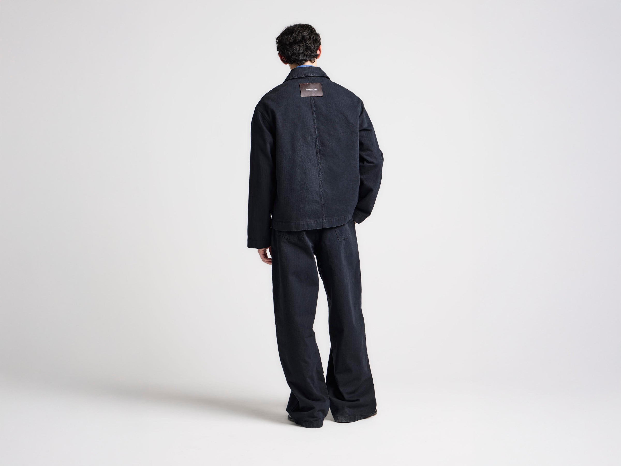 MENS WORKWEAR PATCH POCKET JACKET IN BLACK