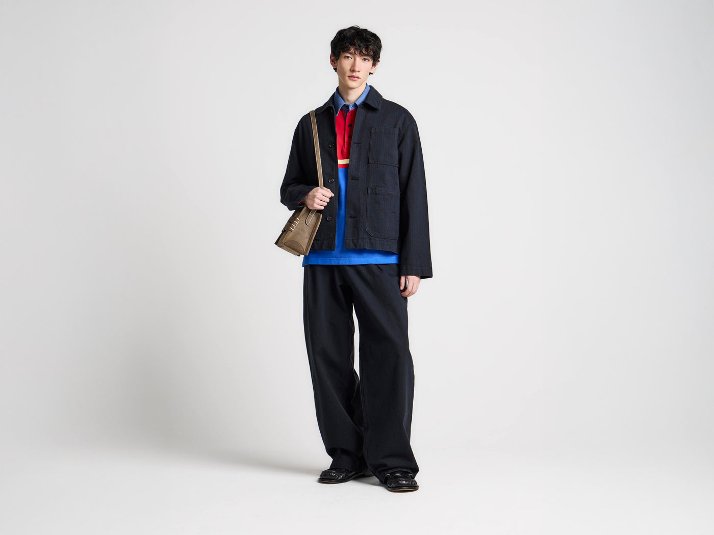 MENS WORKWEAR PATCH POCKET JACKET IN BLACK