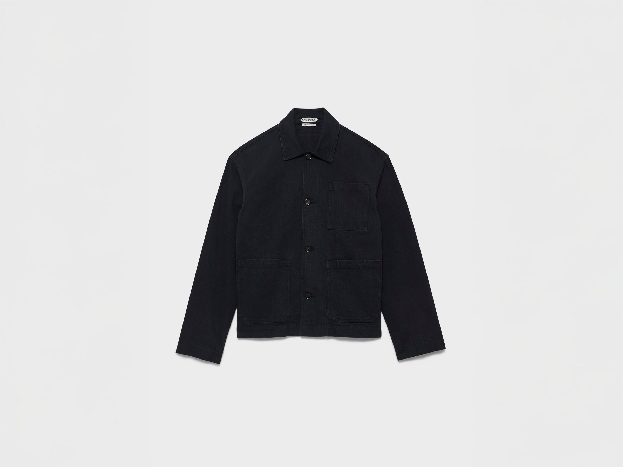 MENS WORKWEAR PATCH POCKET JACKET IN BLACK