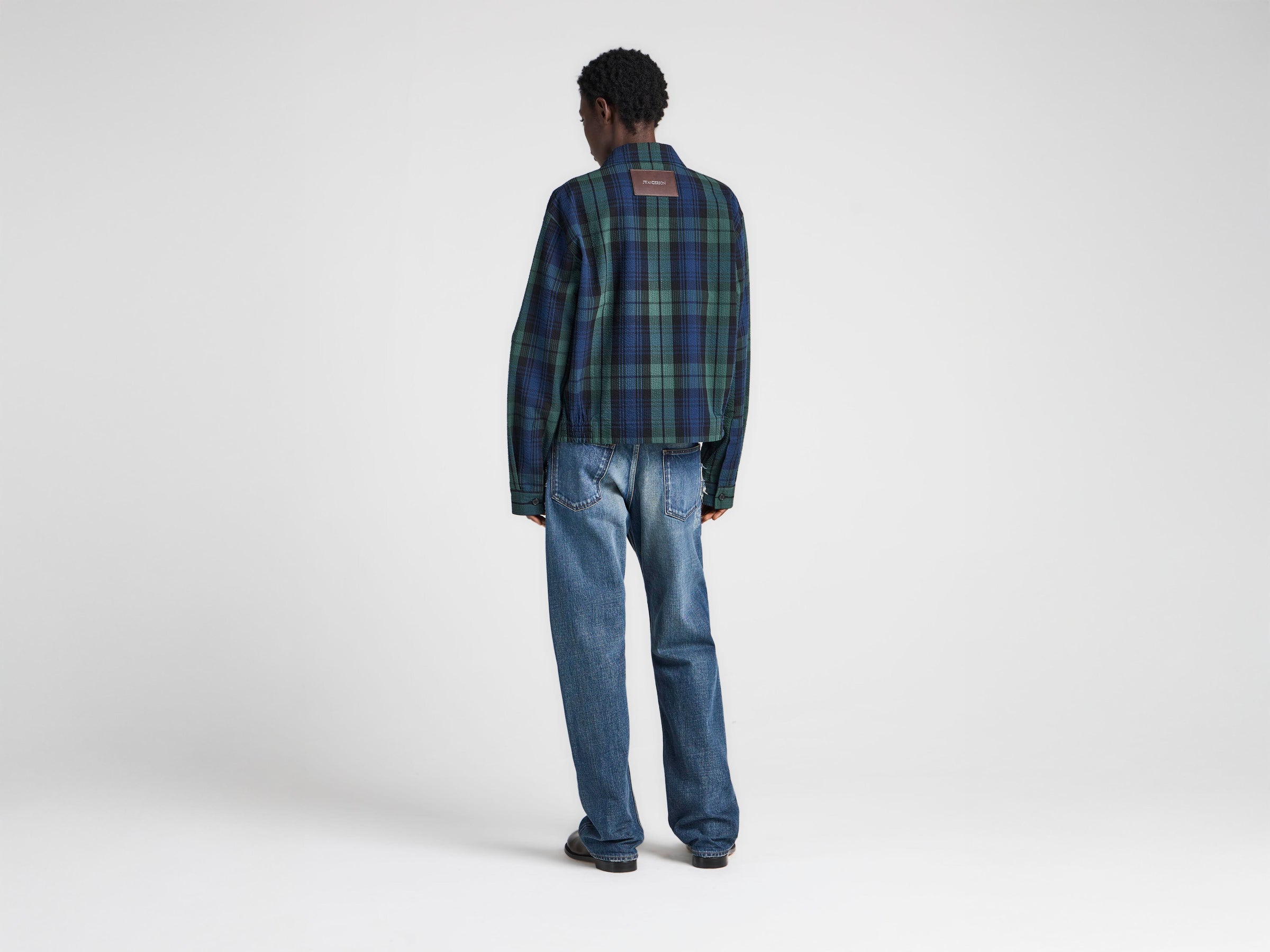 WOMENS FRONT ZIP BLOUSON IN NAVY & GREEN