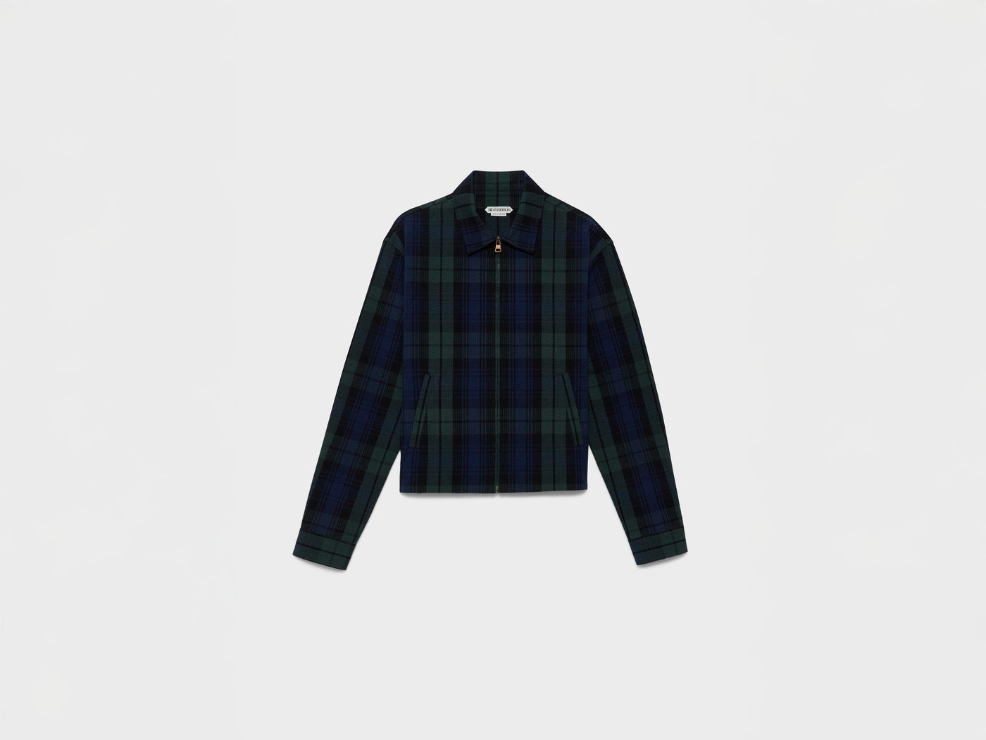 WOMENS FRONT ZIP BLOUSON IN NAVY & GREEN