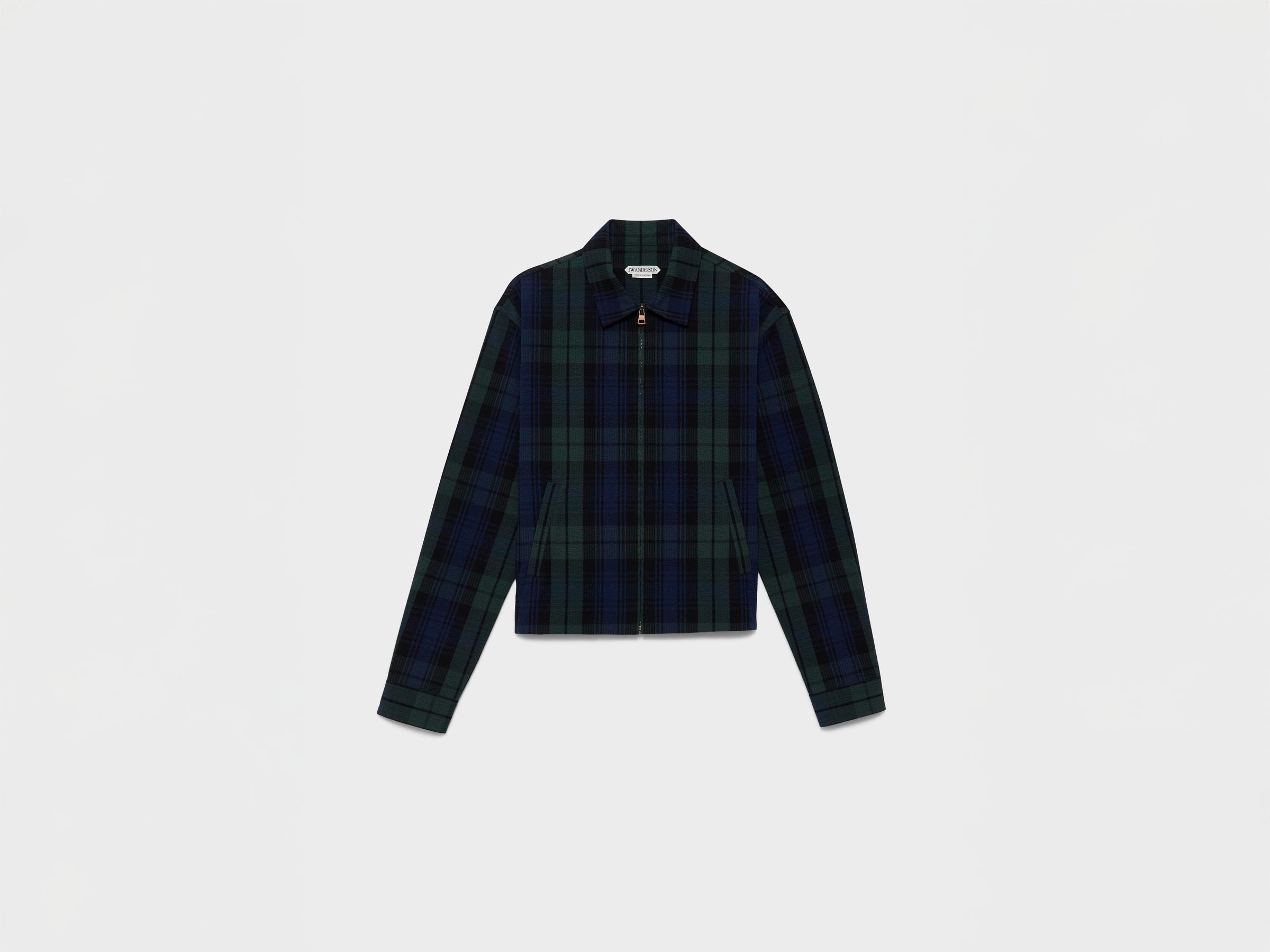 WOMENS FRONT ZIP BLOUSON IN NAVY & GREEN