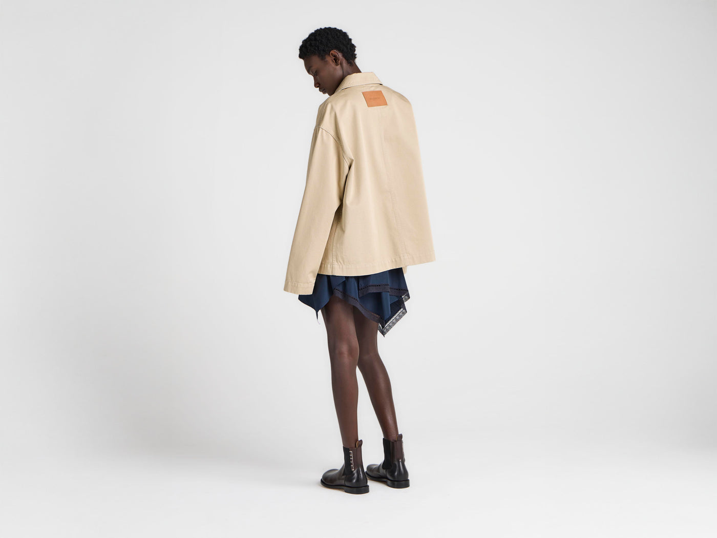 WOMENS PATCH POCKET JACKET IN BEIGE