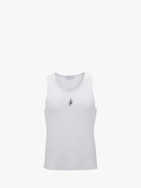 CL_ANCHOR EMBROIDERY TANK TOP - WHITE_JO0202PG1512