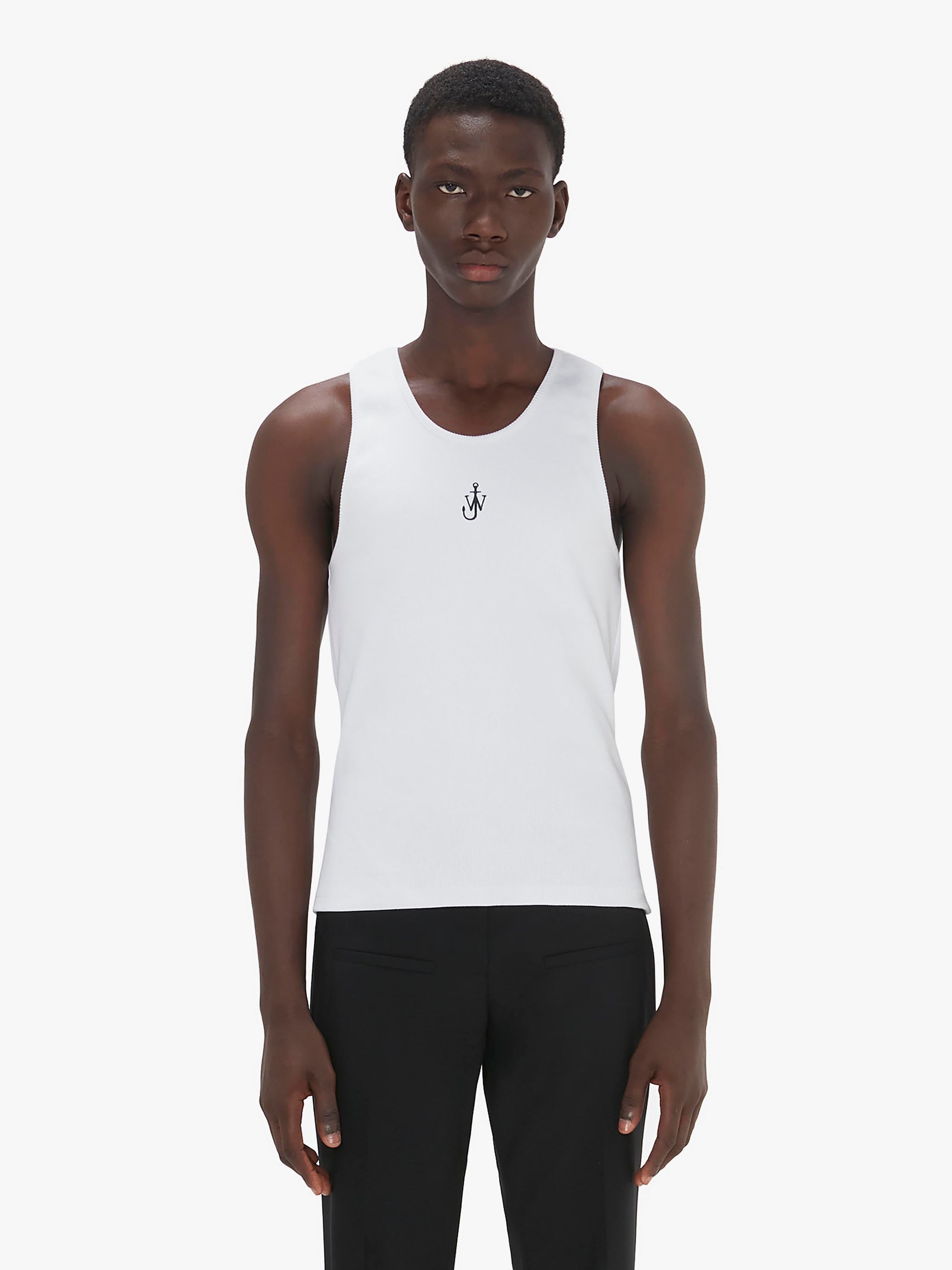 TANK TOP WITH ANCHOR LOGO EMBROIDERY