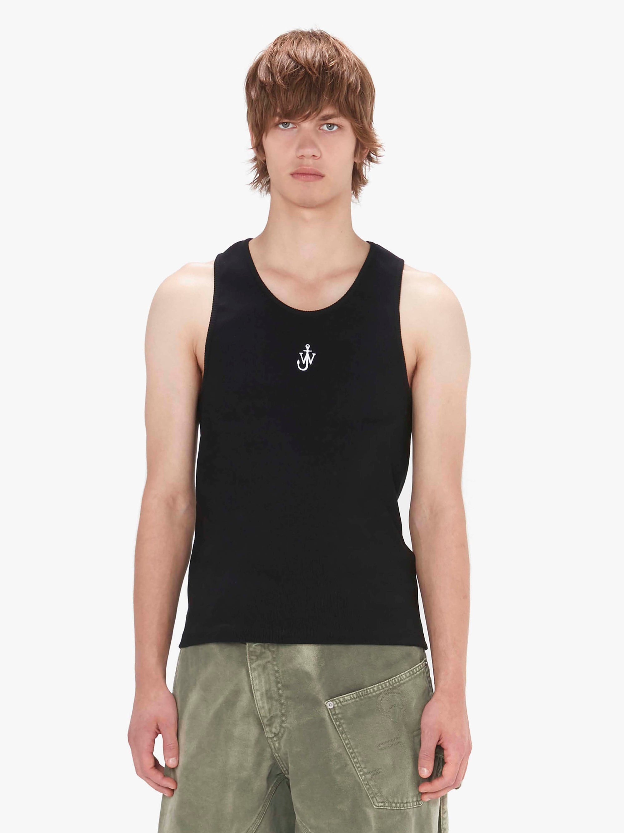 TANK TOP WITH ANCHOR LOGO EMBROIDERY