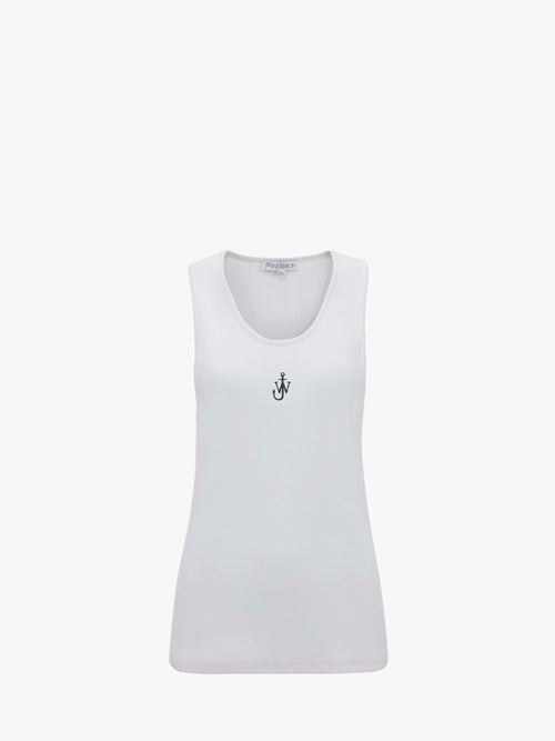 TANK TOP WITH ANCHOR LOGO EMBROIDERY