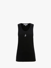 CL_ANCHOR EMBROIDERY TANK TOP - BLACK_JO0205PG1512