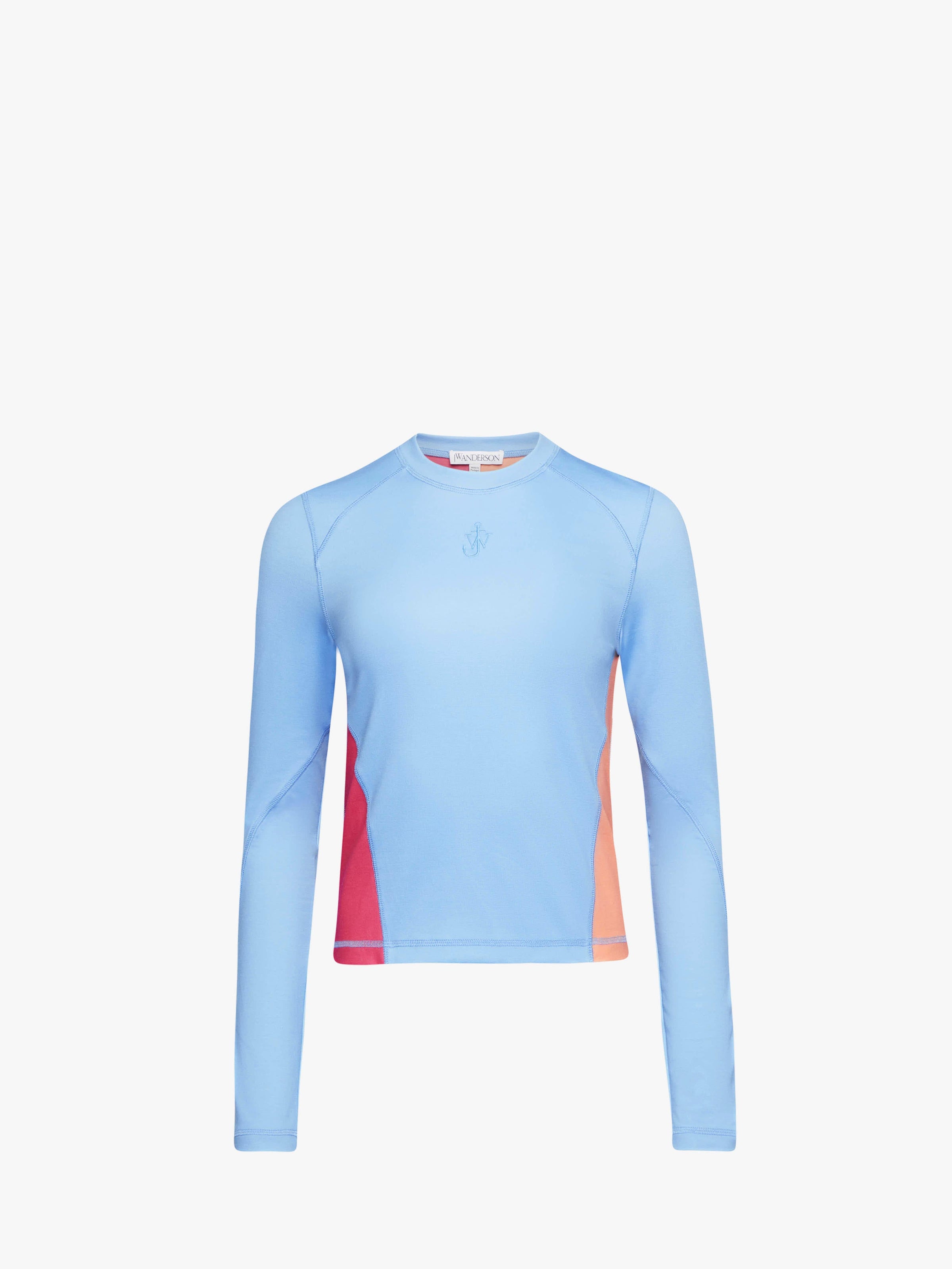 CL_ANCHOR EMBROIDERY PANELLED LS TOP - SKY BLUE/MULTI_JO0256PG1716