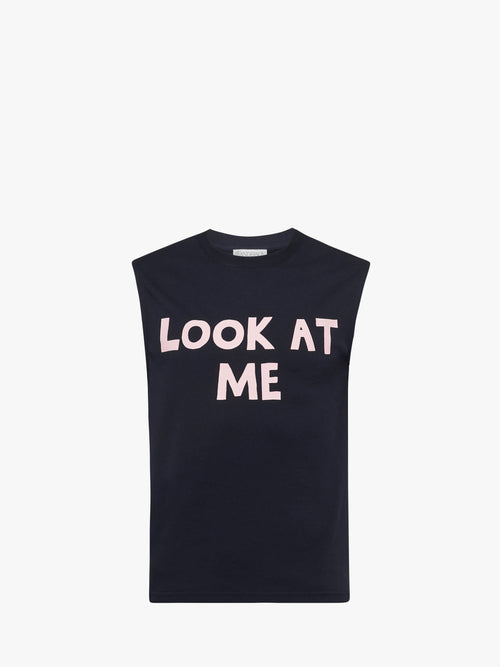 "LOOK AT ME" PRINTED TANK TOP