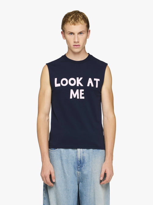 "LOOK AT ME" PRINTED TANK TOP