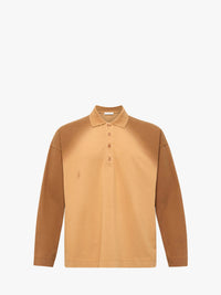 CL_LONG SLEEVE RUGBY POLO - TOBACCO_JO0268PG1755