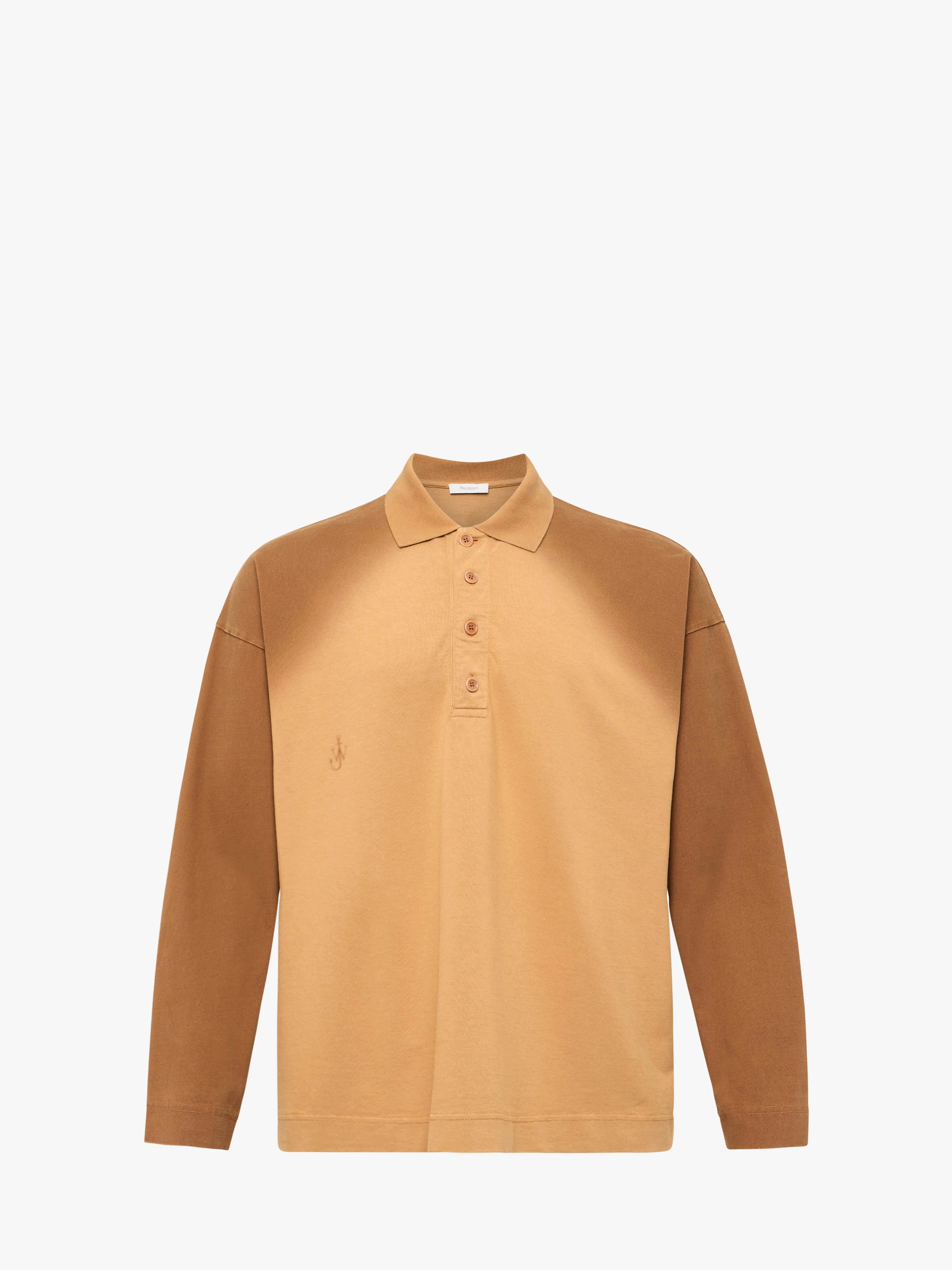 CL_LONG SLEEVE RUGBY POLO - TOBACCO_JO0268PG1755