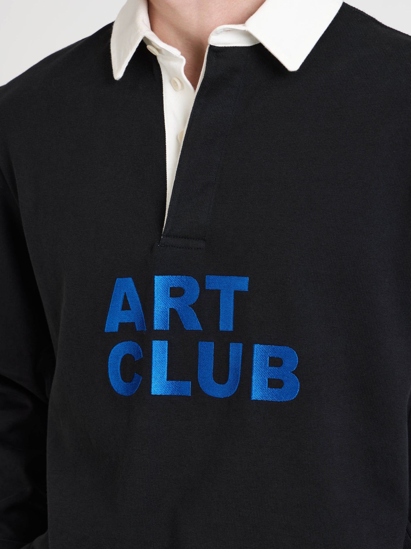 art club rugby polo washed black Model Back 7