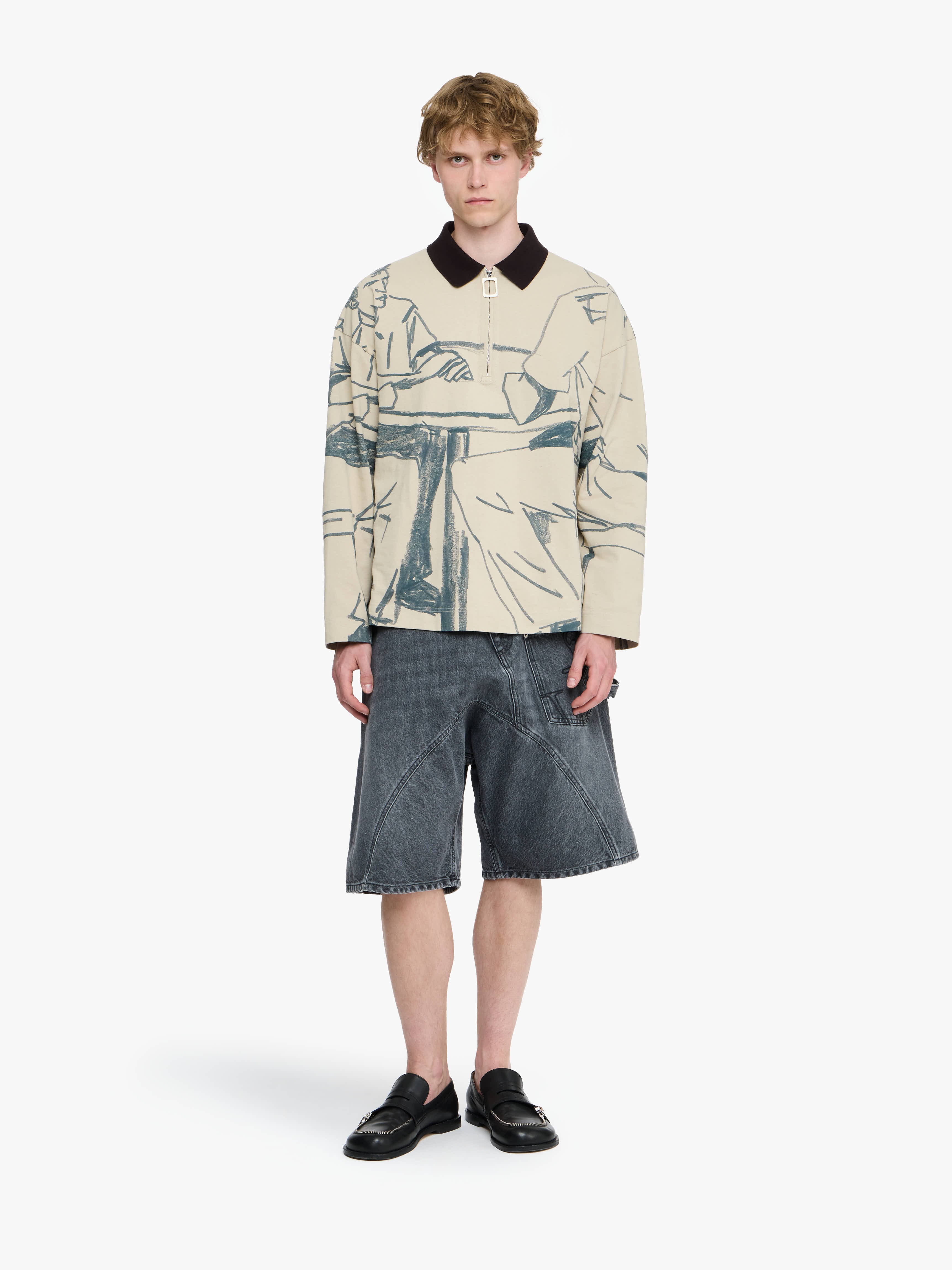【新品未使用】JW ANDERSON OVERSIZED RUGBY FACE PATCH POCKET RUGBY SHIRT – JW Anderson