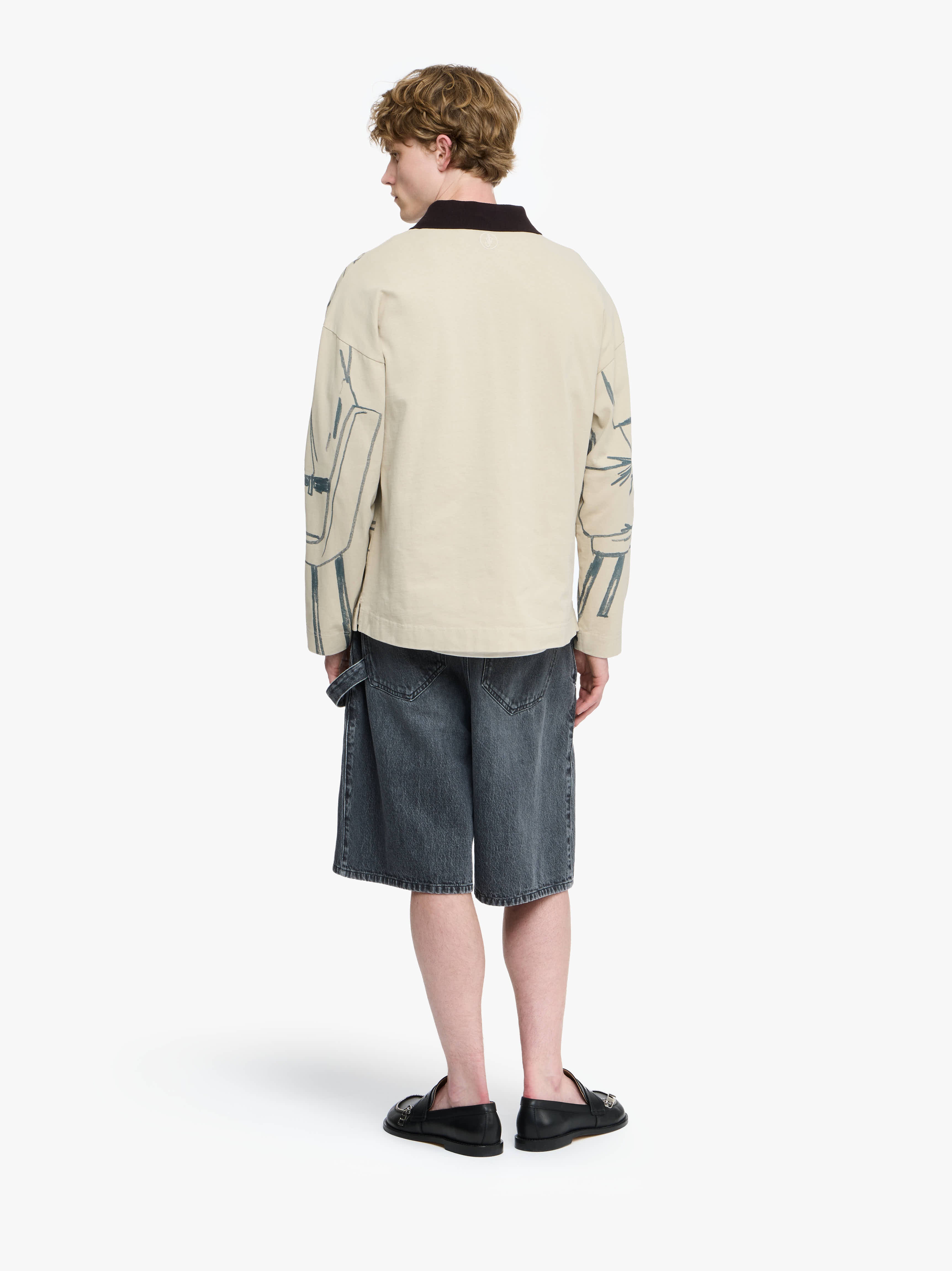 【新品未使用】JW ANDERSON OVERSIZED RUGBY FACE JW Anderson Oversized Printed Rugby Face T-Shirt on SALE