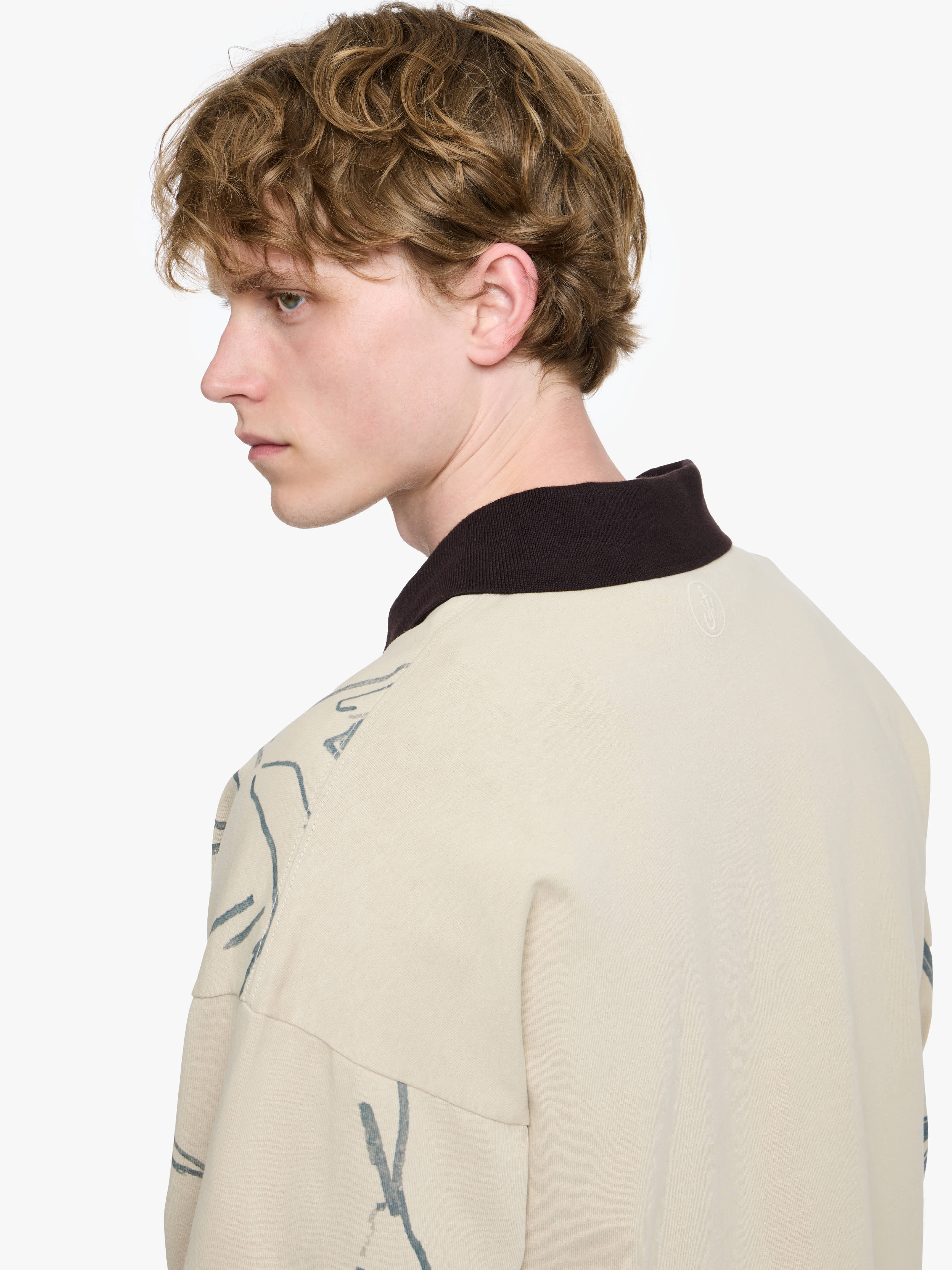【新品未使用】JW ANDERSON OVERSIZED RUGBY FACE JW Anderson Oversized Printed Rugby Face T-Shirt on SALE