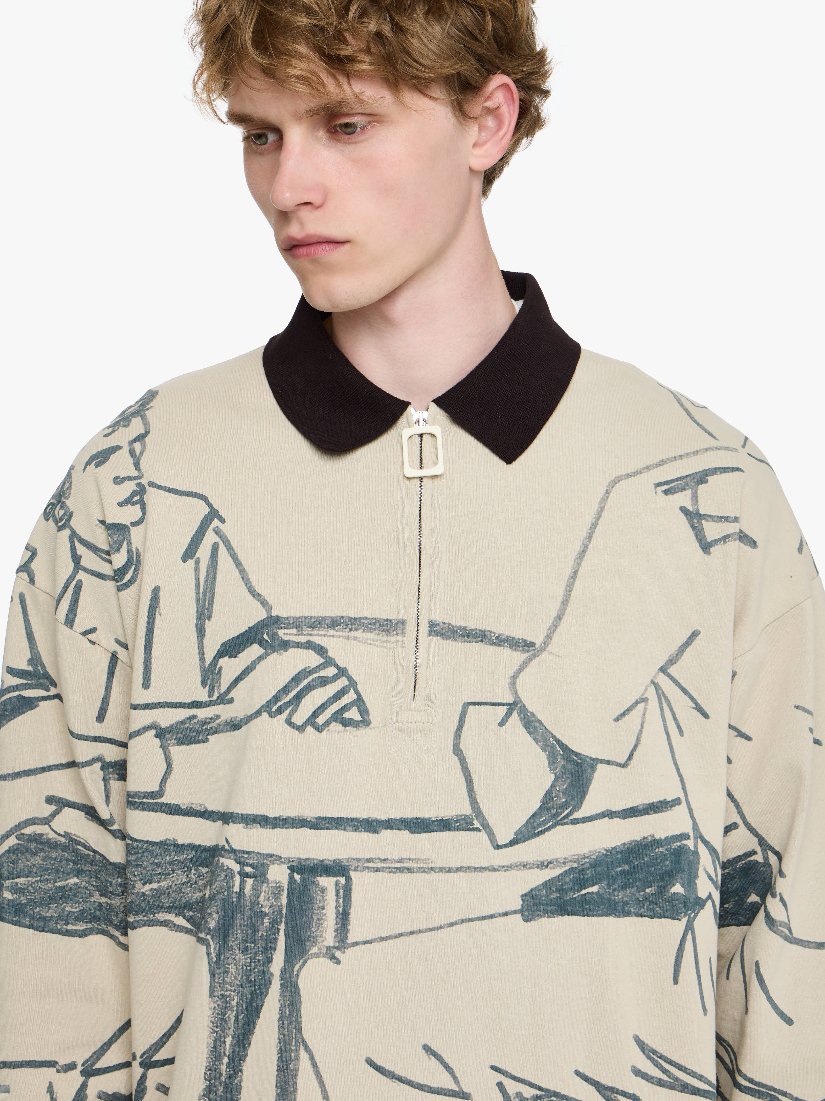 【新品未使用】JW ANDERSON OVERSIZED RUGBY FACE PATCH POCKET RUGBY SHIRT – JW Anderson
