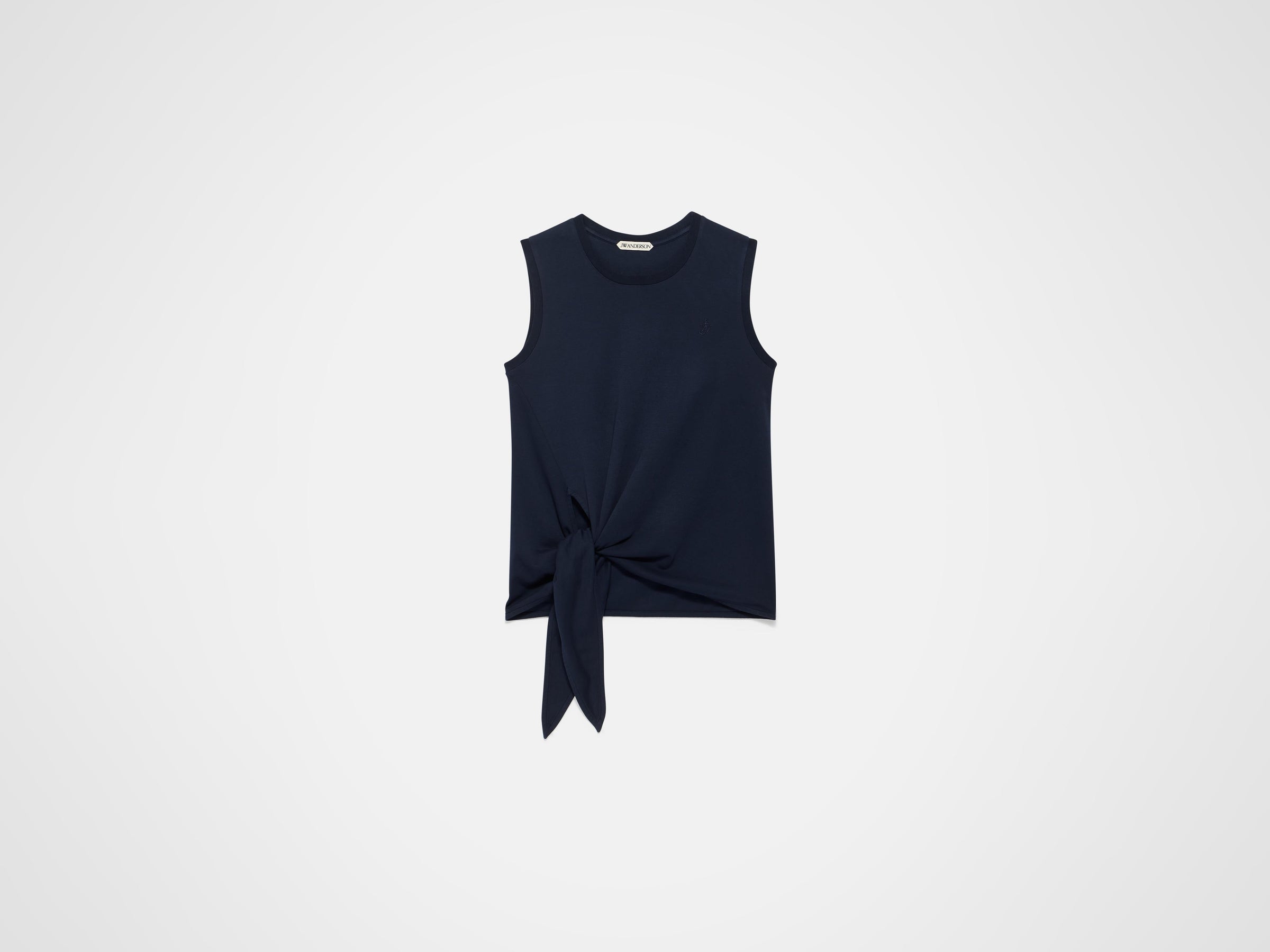 hem knot tank top navy Product Front 6