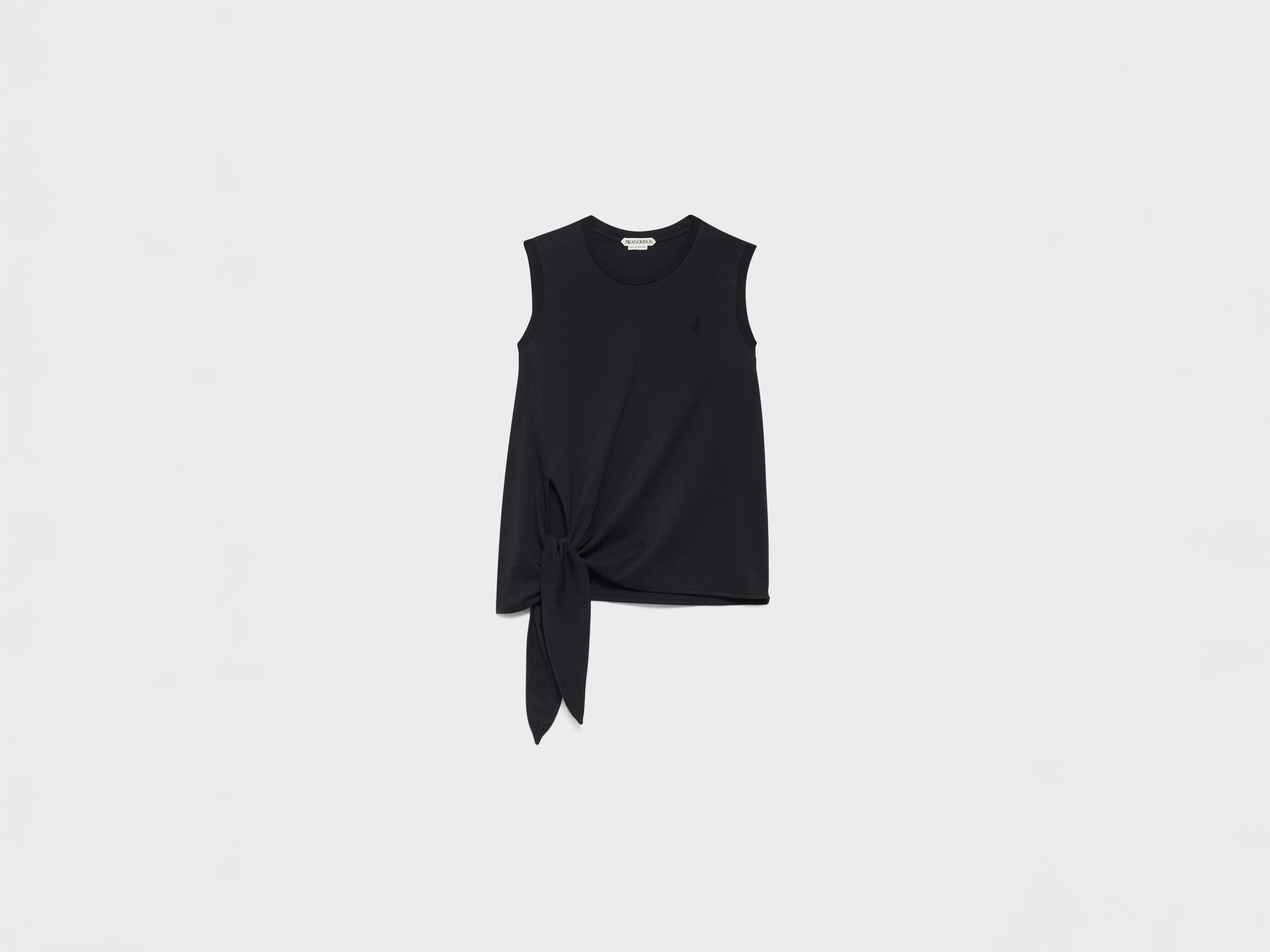 WOMENS HEM KNOT TANK TOP IN BLACK in BLACK JO0284PG1810999XXS | JW