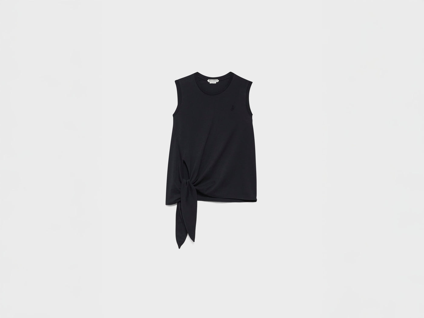 WOMENS HEM KNOT TANK TOP IN BLACK
