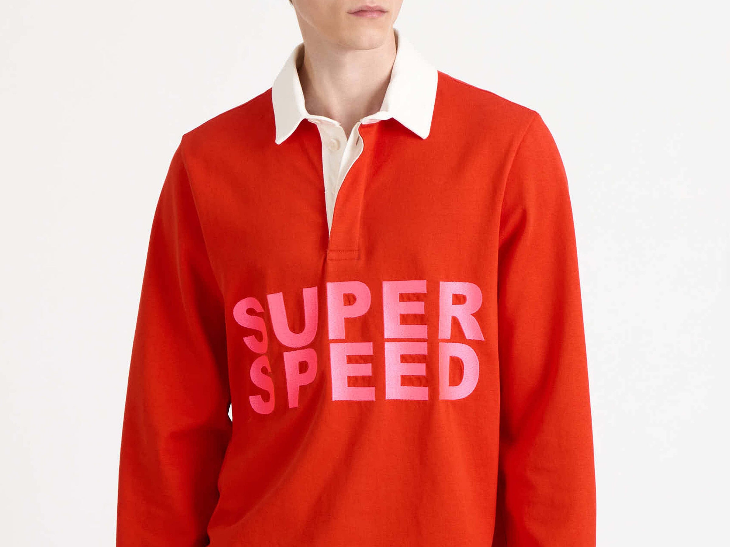 super speed rugby polo bright red 1 Model Detail 6