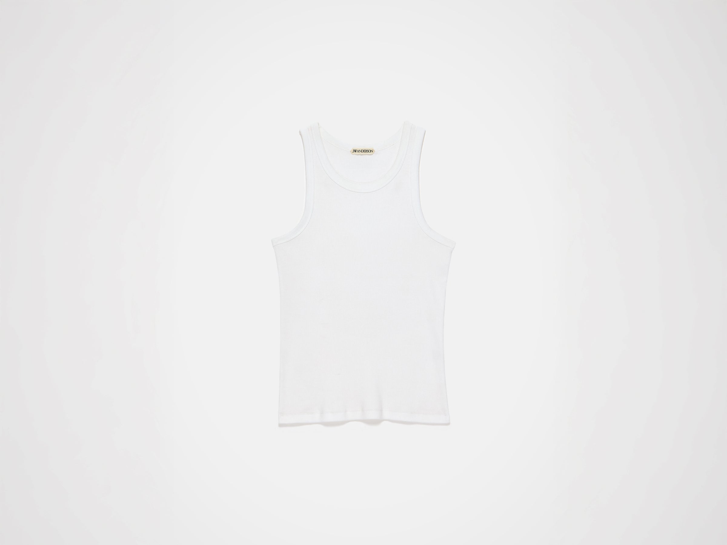 MENS RIB VEST IN WHITE
