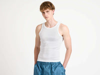 rib vest white Model Detail 2