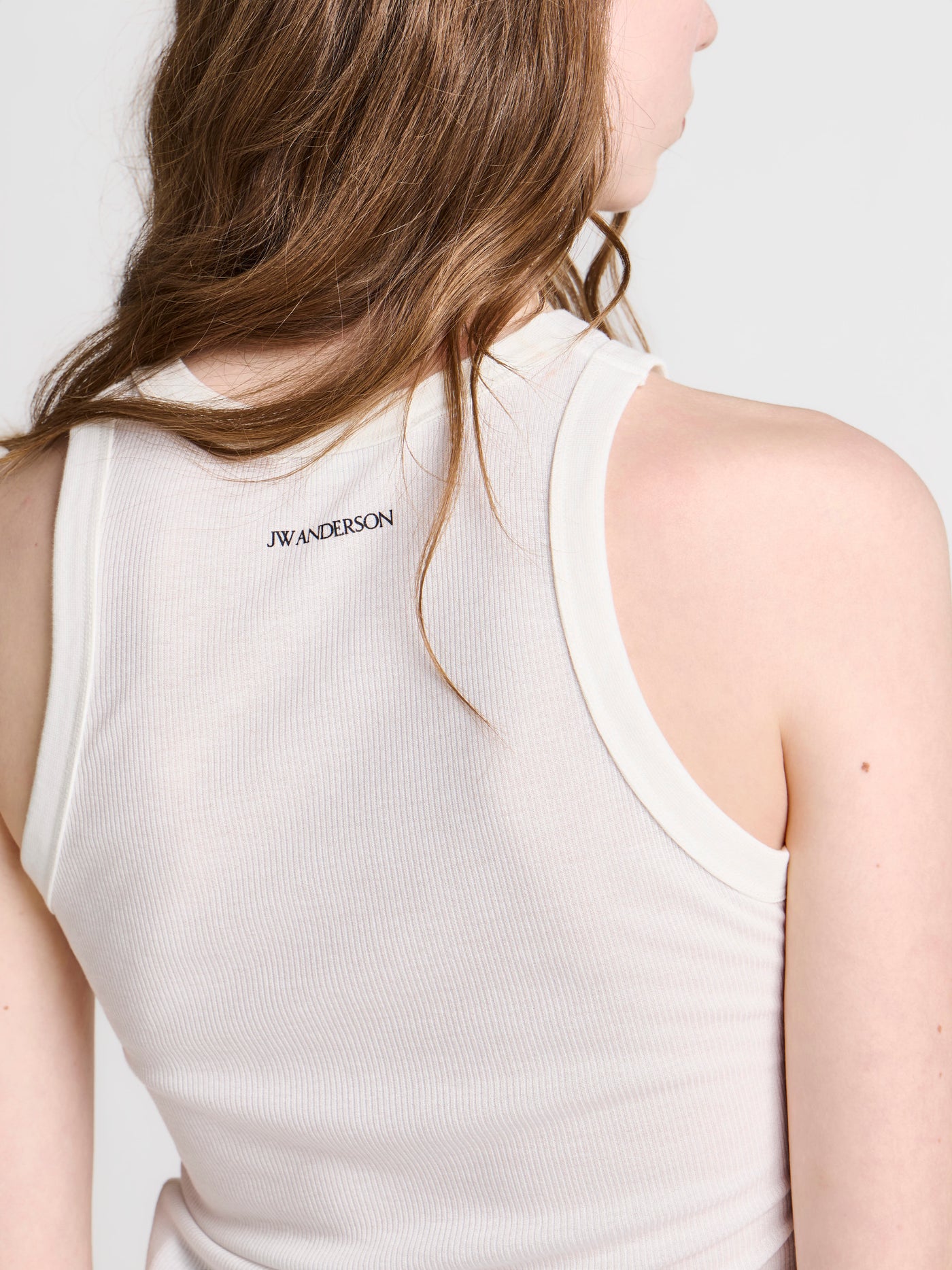 WOMENS SHEER CAMI VEST TOP IN OFF-WHITE