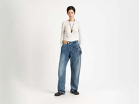 LONG SLEEVE CREW NECKLINE TOP IN OFF-WHITE