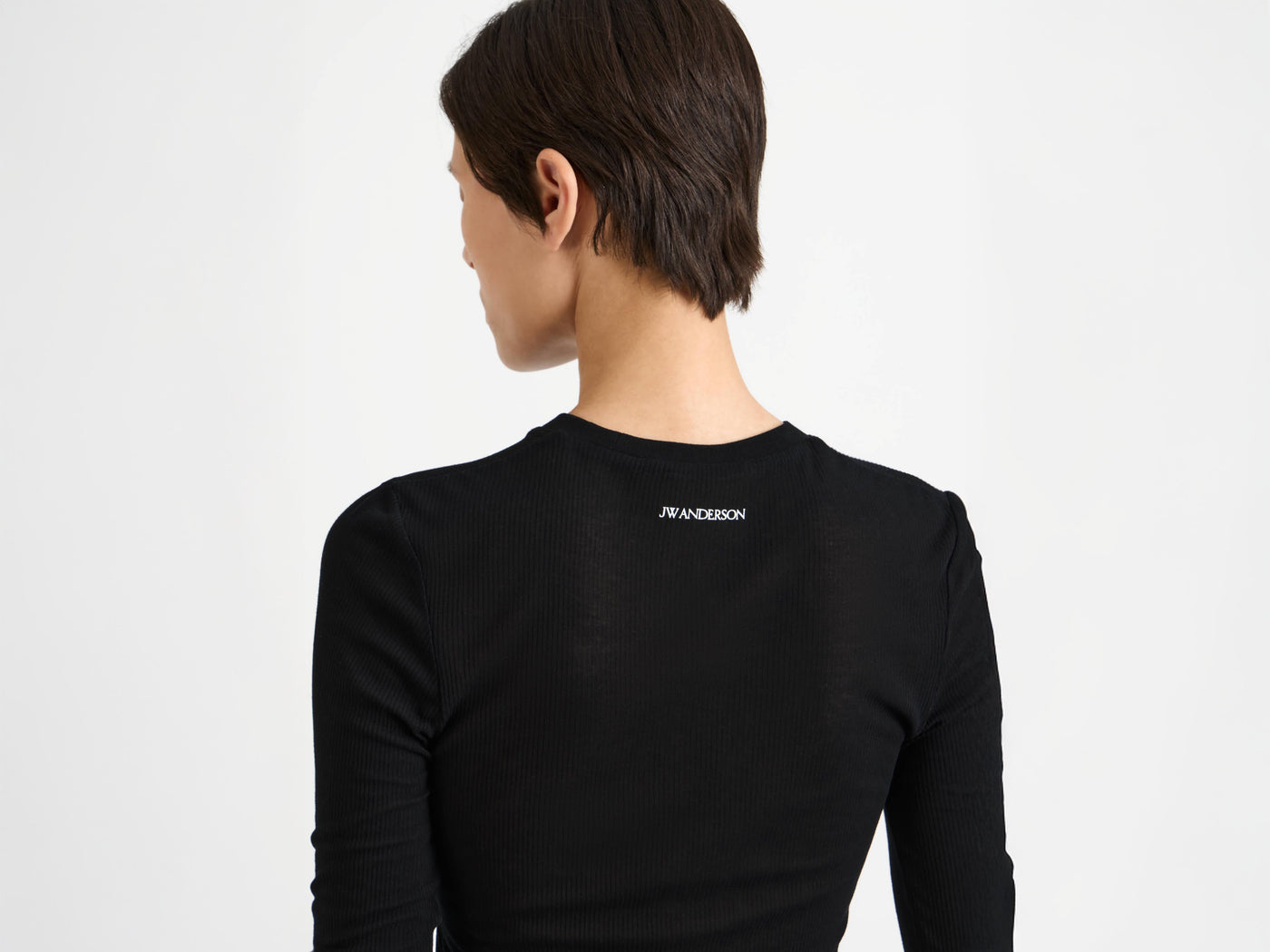 longsleeve crew neck black Model Detail 4