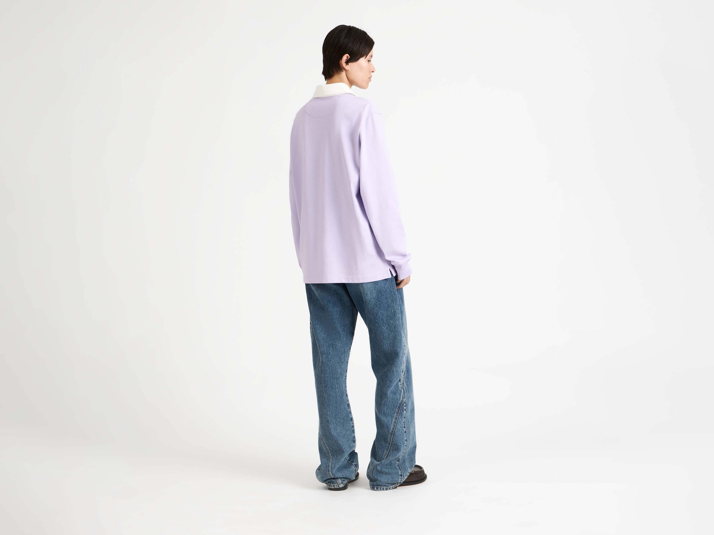 'SUPER SUPER' RUGBY POLO TOP IN PURPLE