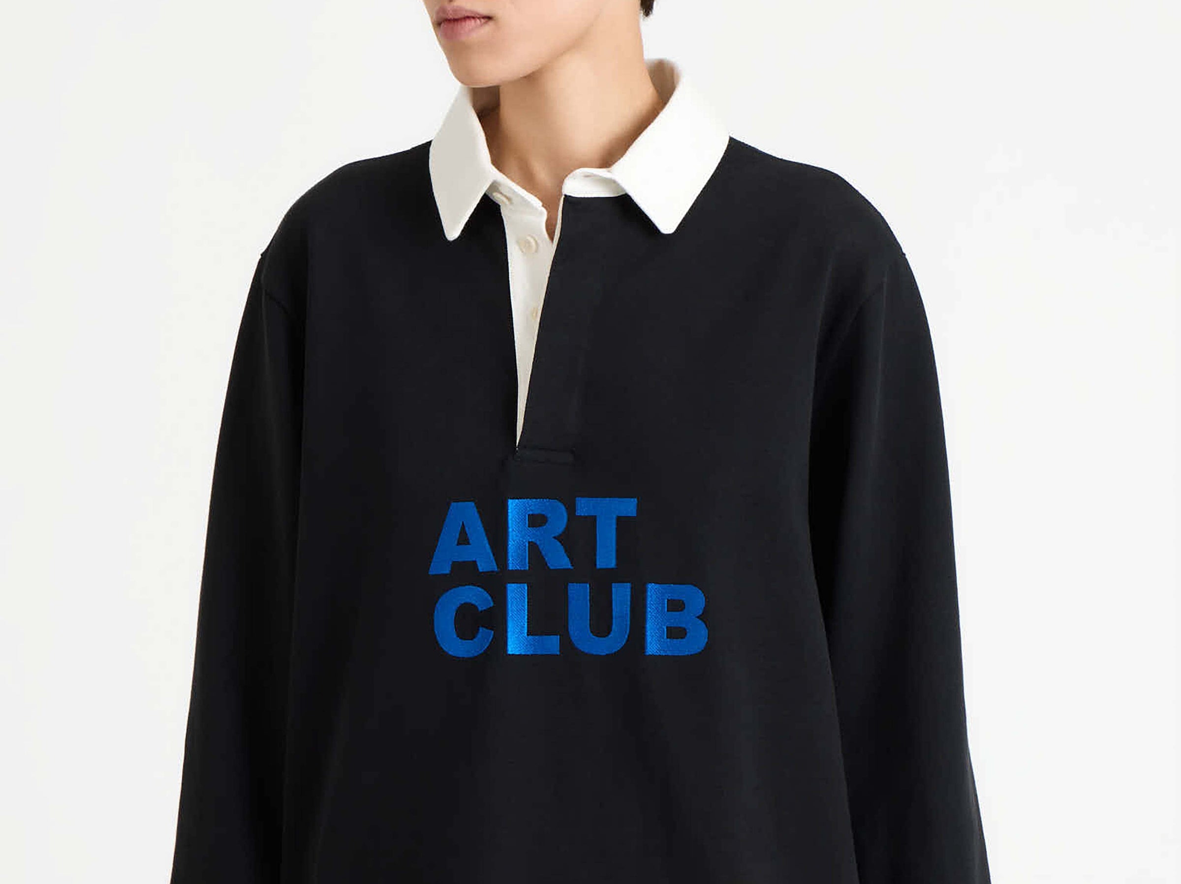 art club rugby polo washed black 1 Model Detail 3