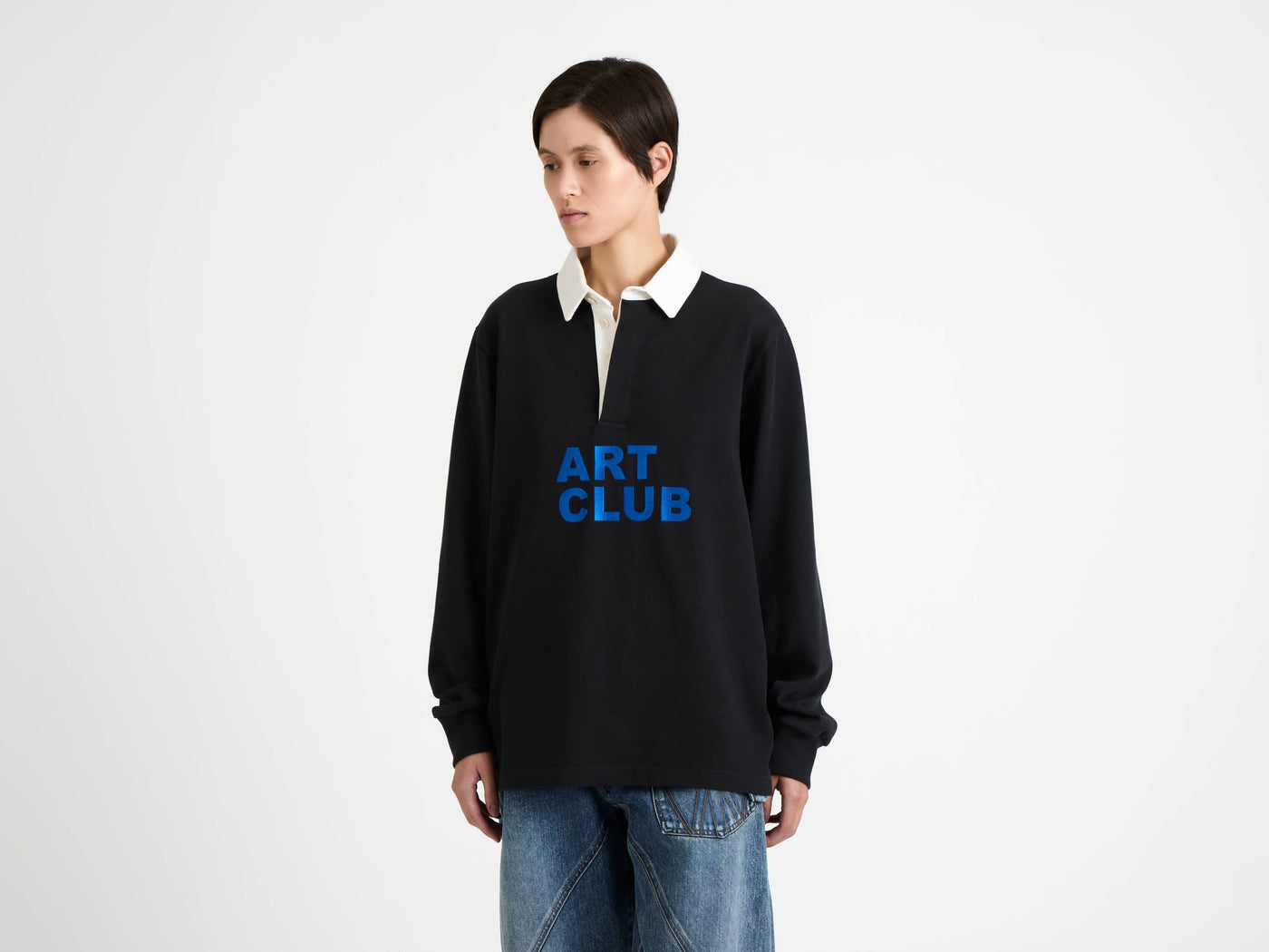 art club rugby polo washed black 1 Model Detail 4