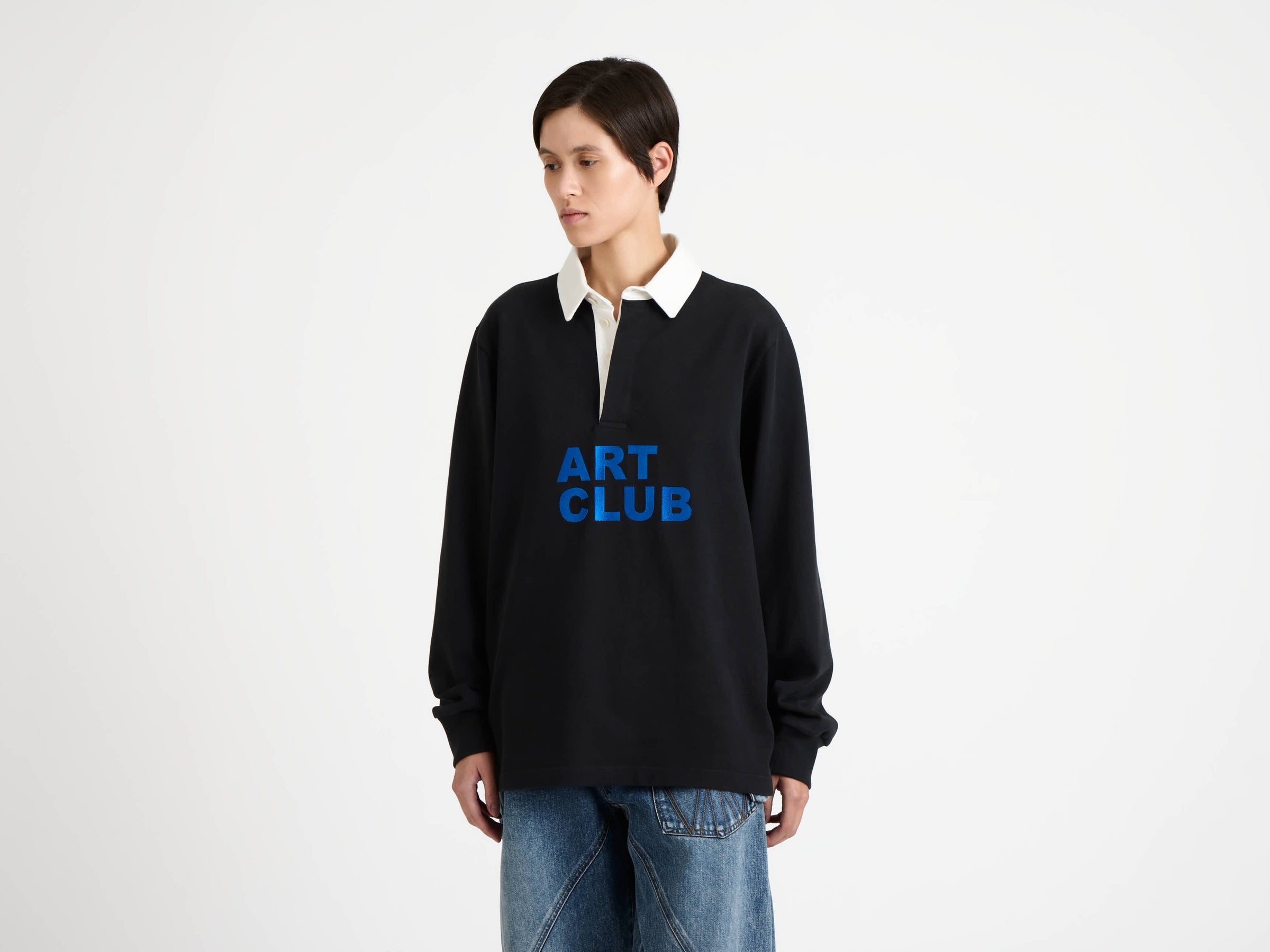 art club rugby polo washed black 1 Model Detail 4