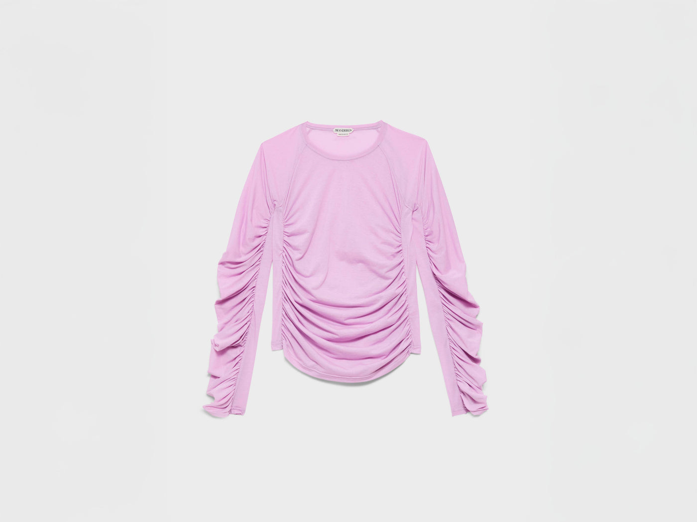 WOMENS RUCHED JERSEY TOP IN ORCHID