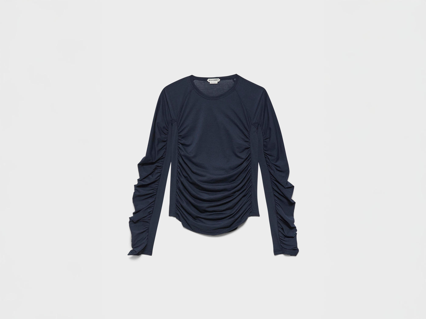 WOMENS RUCHED JERSEY TOP IN NAVY