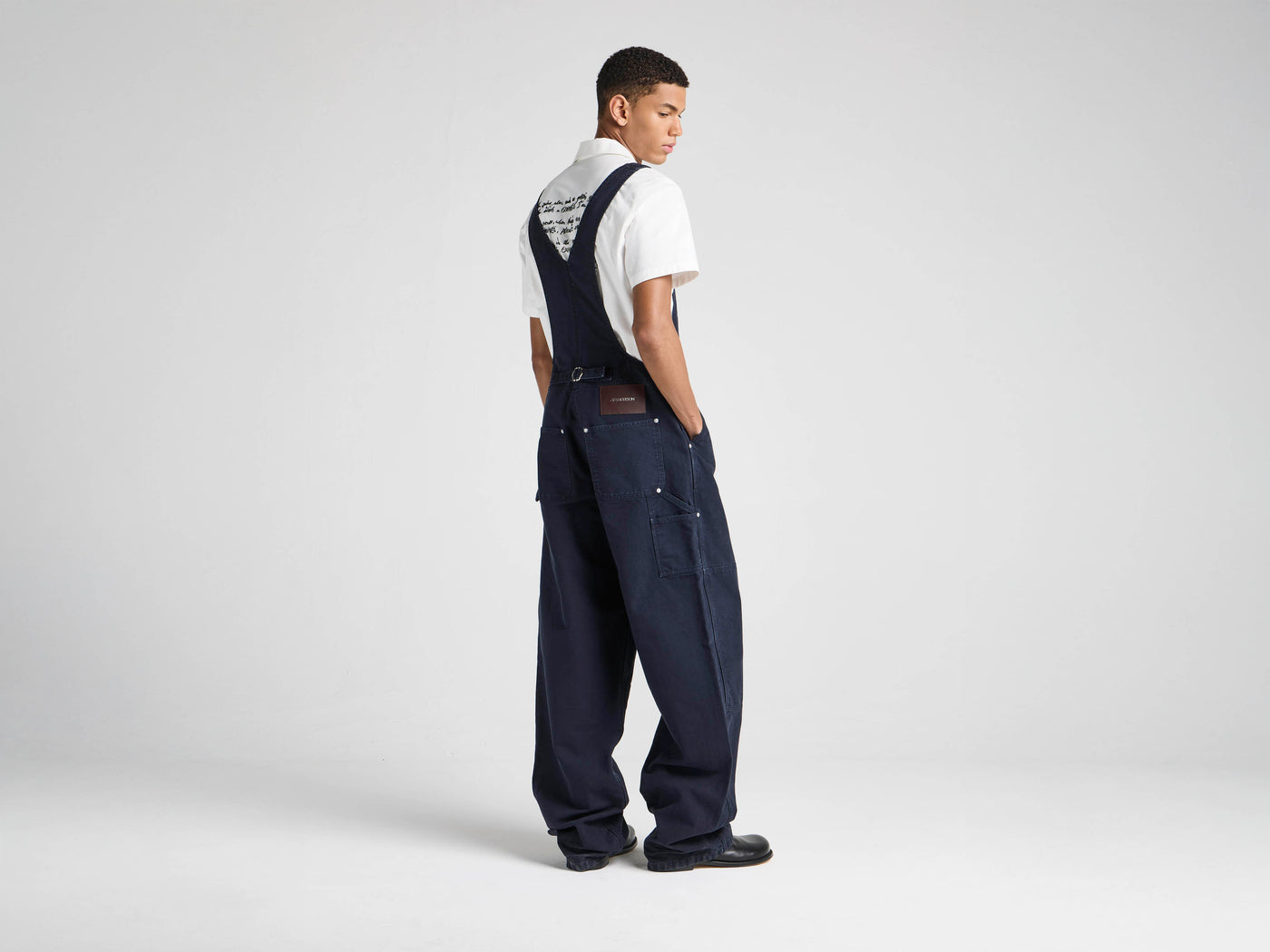 Unisex JW ANDERSON X GUINNESS COTTON WORKWEAR DUNGAREES IN INDIGO