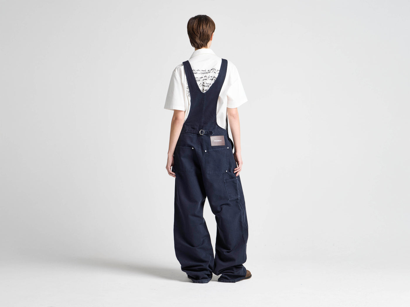 Unisex JW ANDERSON X GUINNESS COTTON WORKWEAR DUNGAREES IN INDIGO