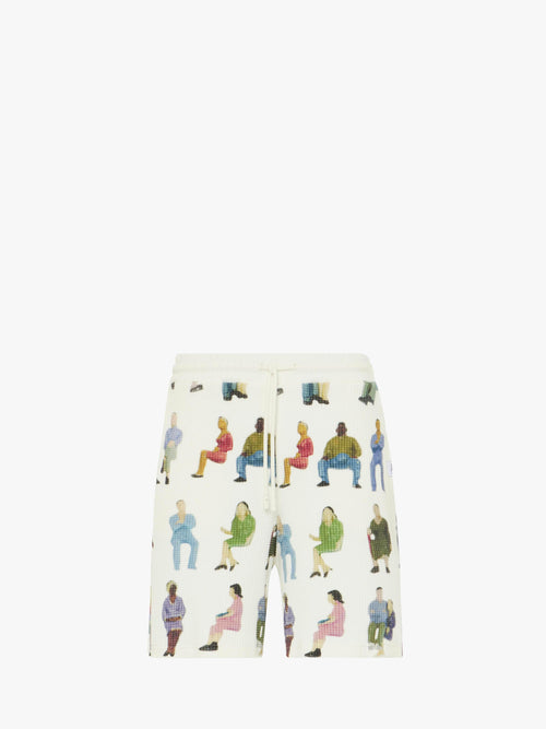 PRINTED WAFFLE SHORTS