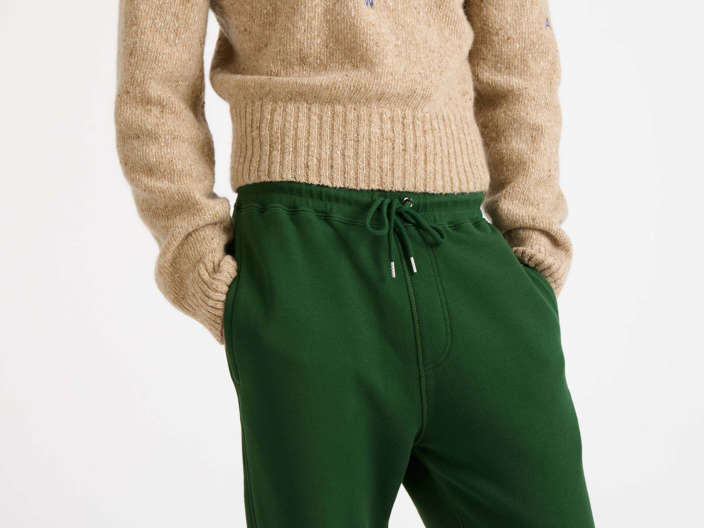 cuffed sweatpants green Model Detail 4