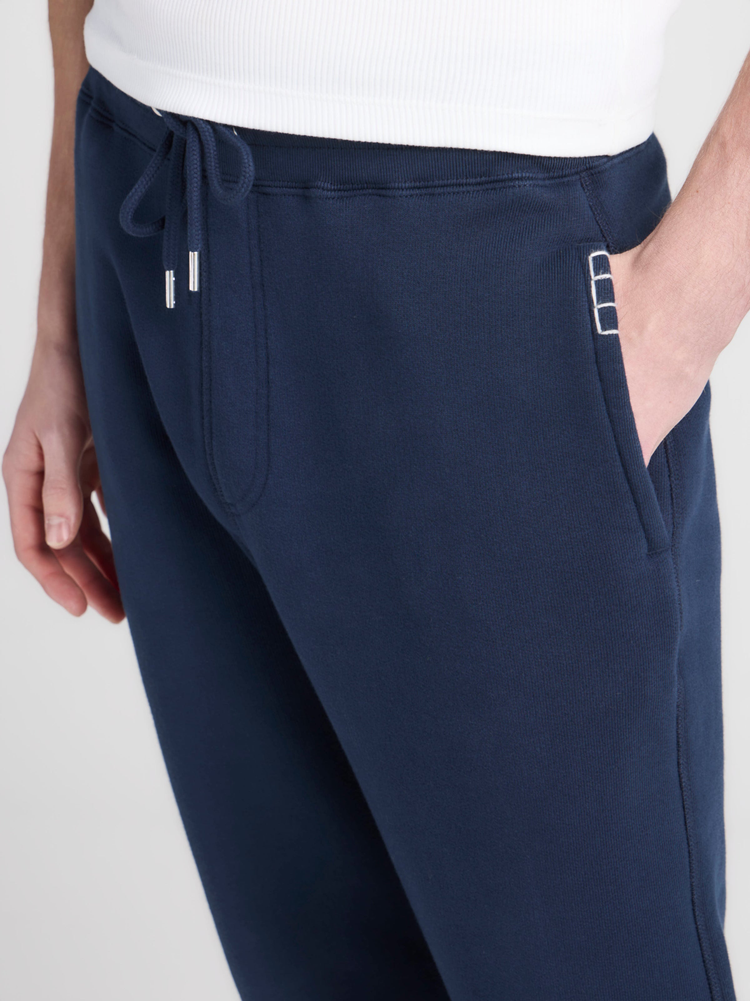 MENS CUFFED SWEATPANTS IN NAVY