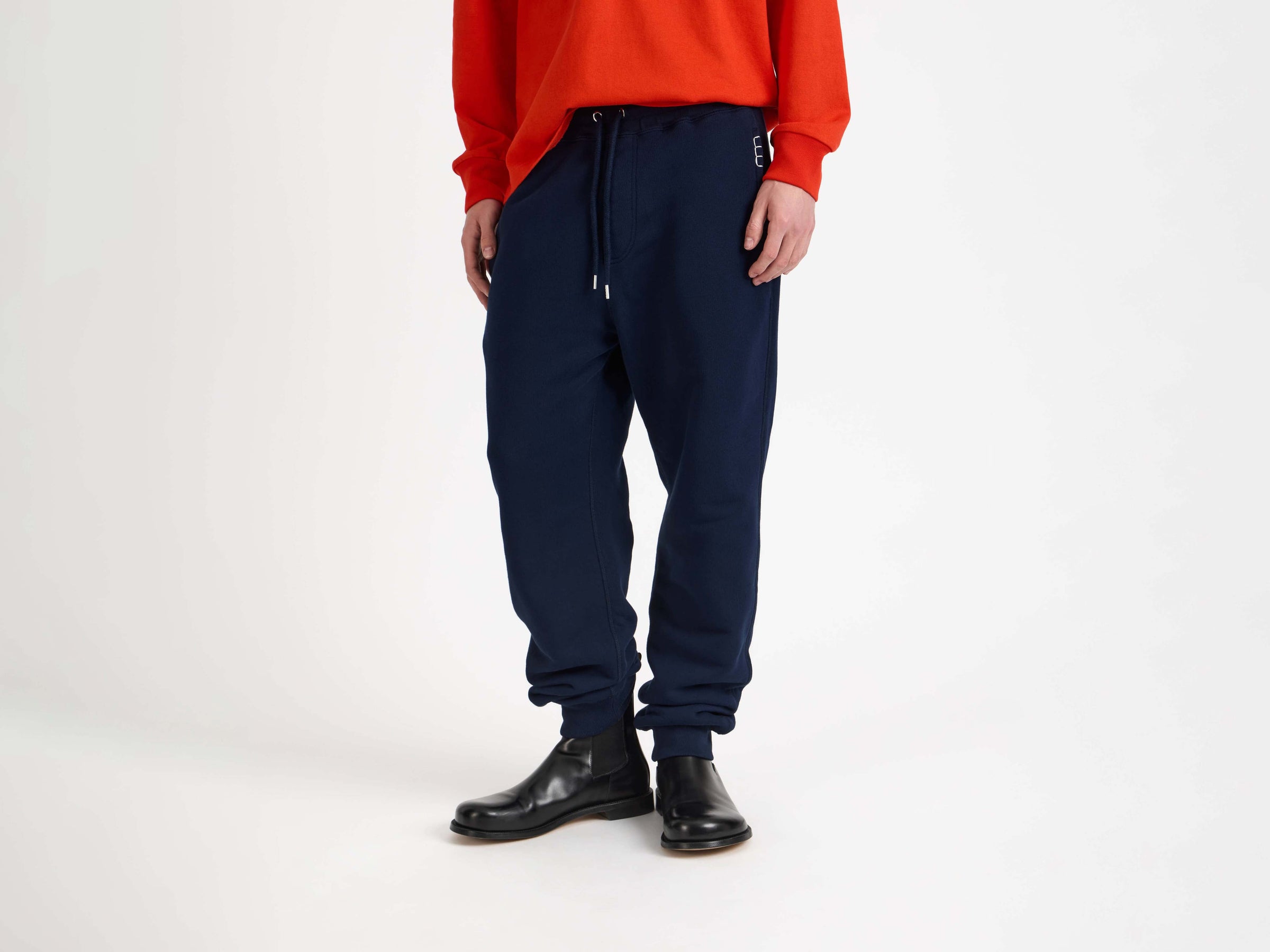 CUFFED SWEATPANTS IN NAVY