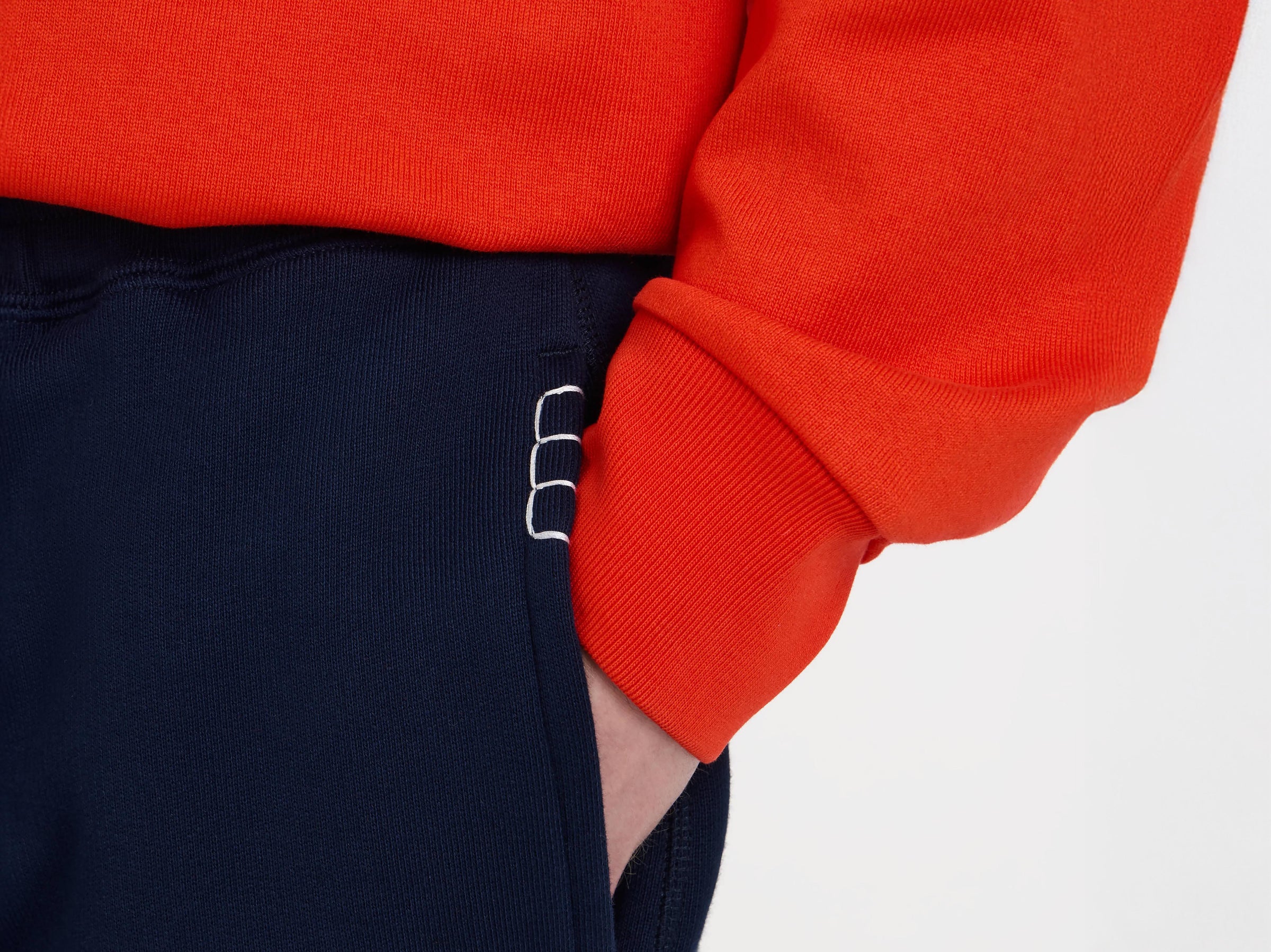 CUFFED SWEATPANTS IN NAVY