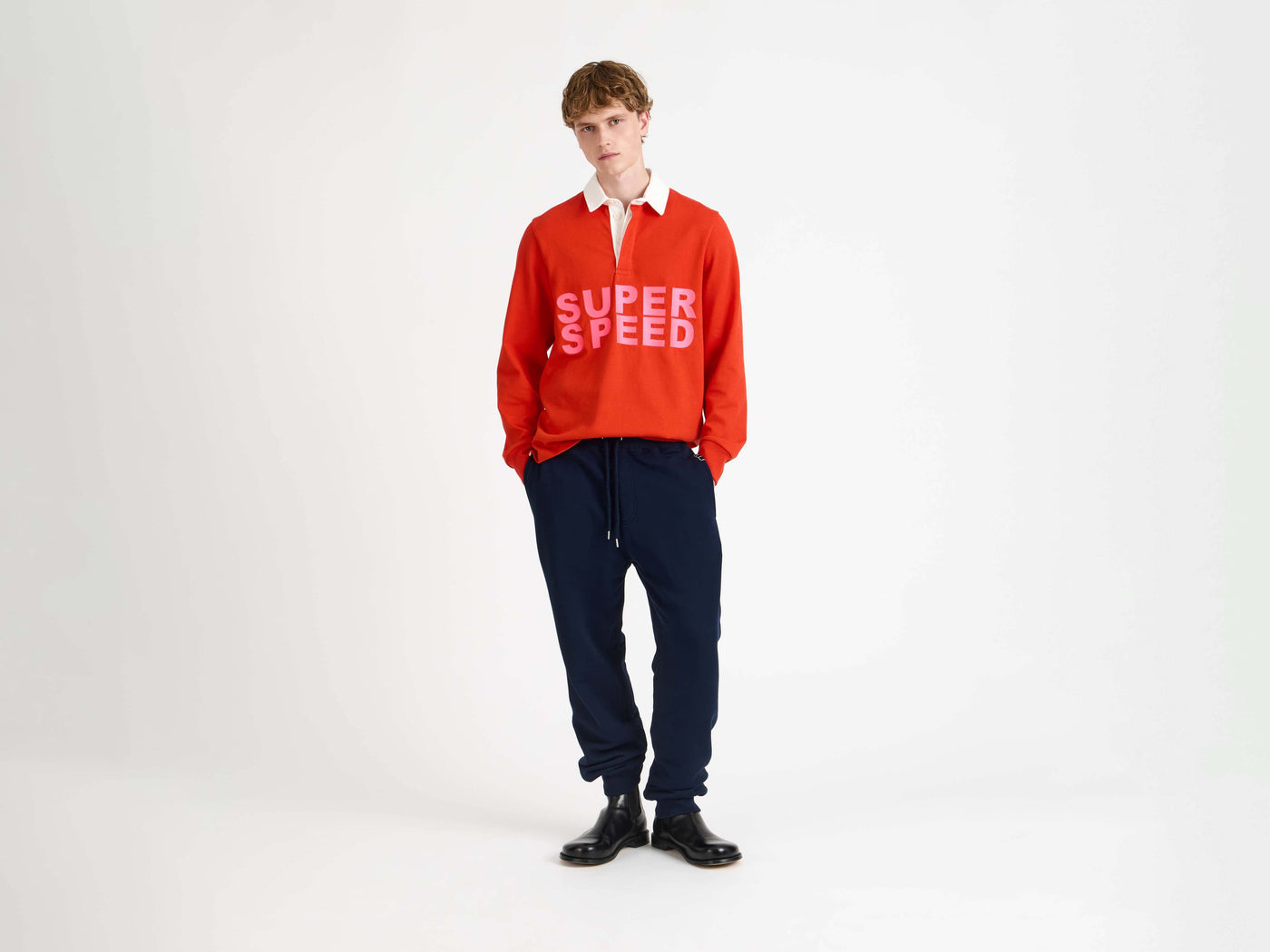 CUFFED SWEATPANTS IN NAVY