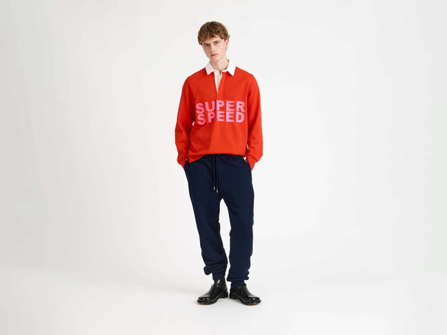 CUFFED SWEATPANTS IN NAVY