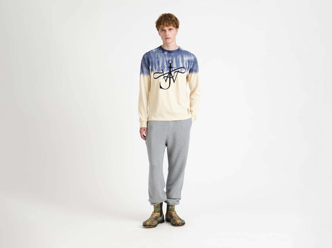 cuffed sweatpants mid grey melange Model Front 1