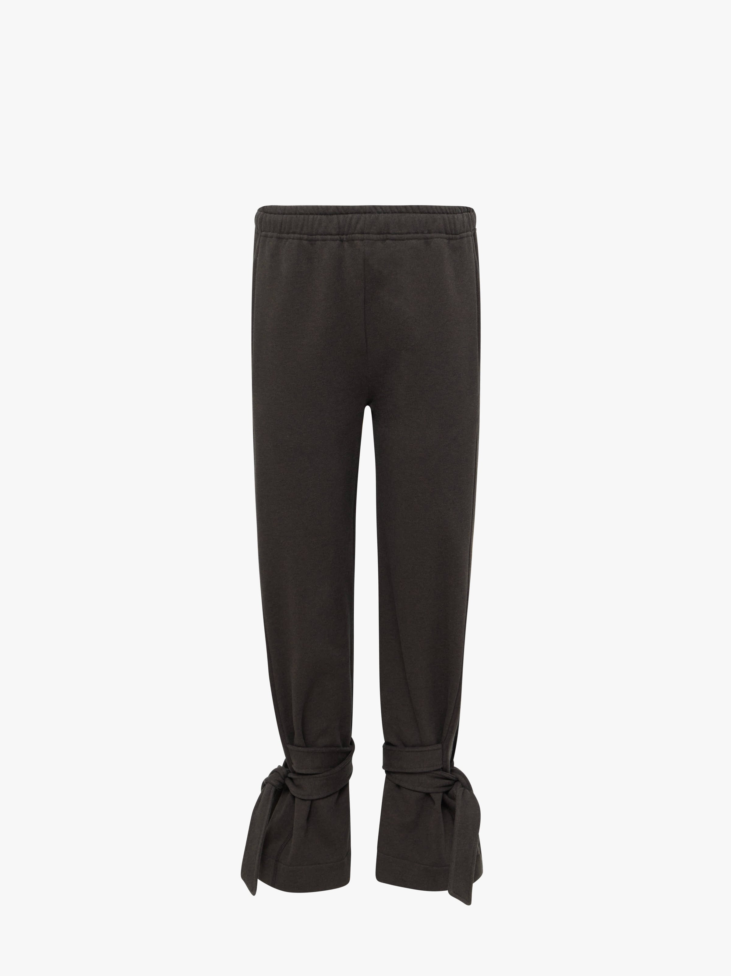 CL_TIED BOW JOGGERS - DARK BROWN MELANGE_JR0058PG1719