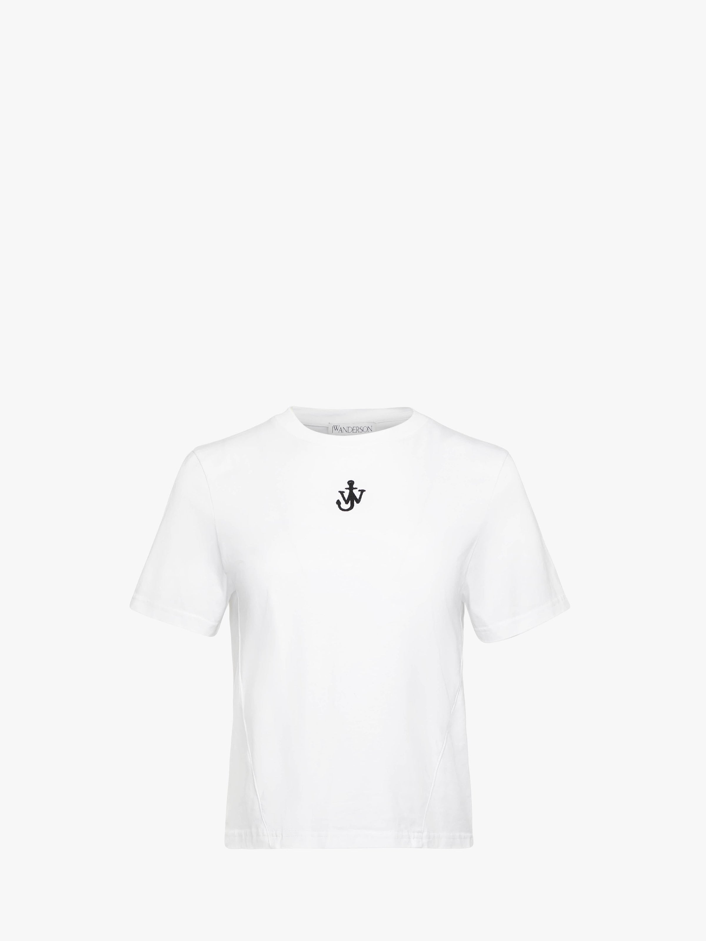 CL_ANCHOR EMBROIDERY PANELLED CROPPED T-SHIRT - LIGHT GREY MELANGE/SKY BLUE_JT0259PG1715