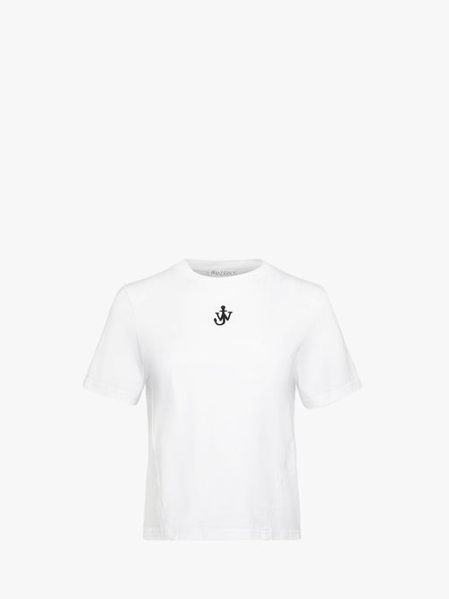 ANCHOR LOGO CROPPED PANELLED T-SHIRT